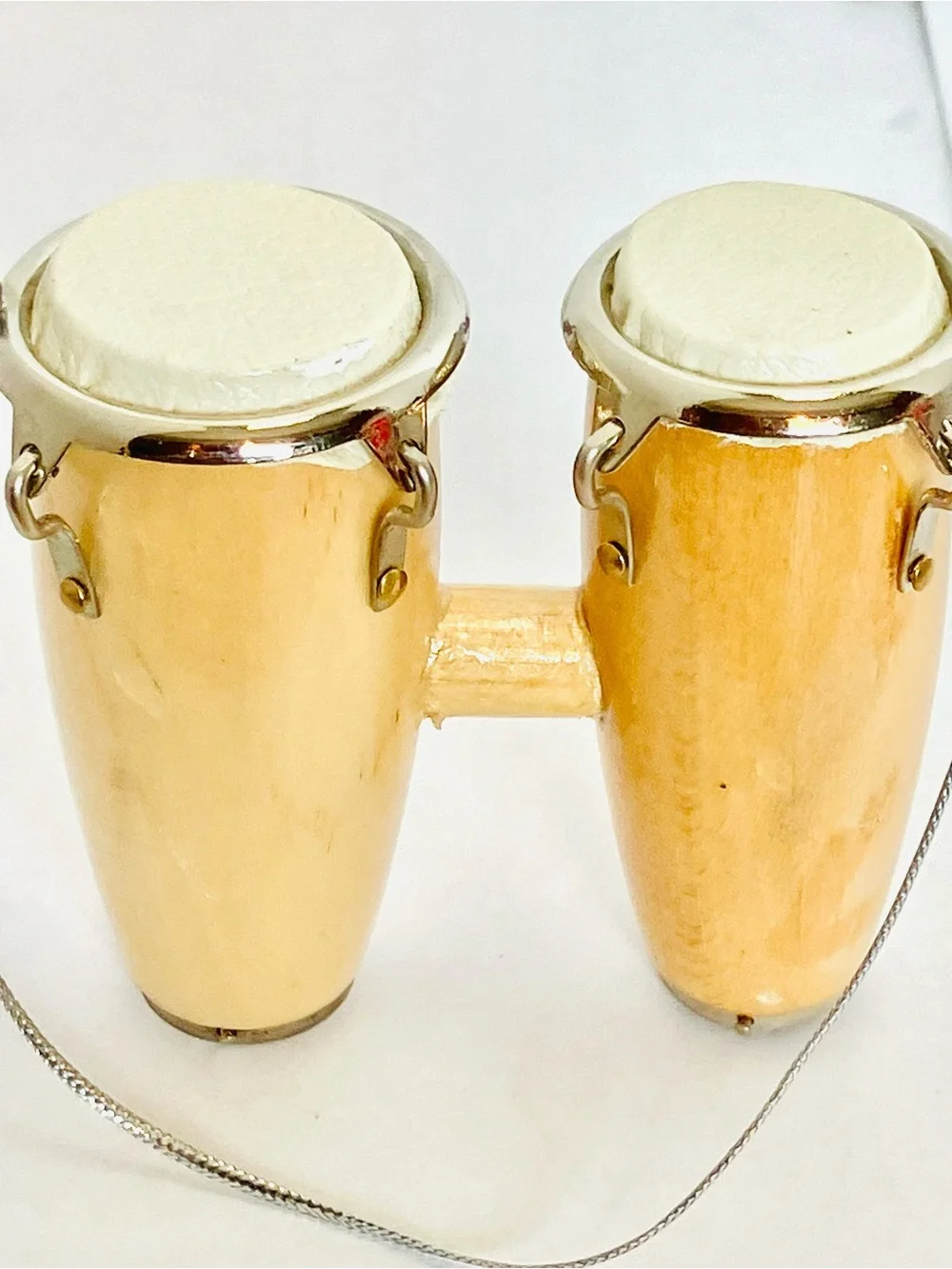 Conga Drum Wooden Christmas Ornament Unbranded Minor Wear